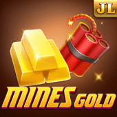 Mines Gold slot artwork with miner cart